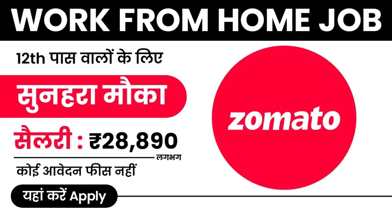 Zomato Work From Home Job