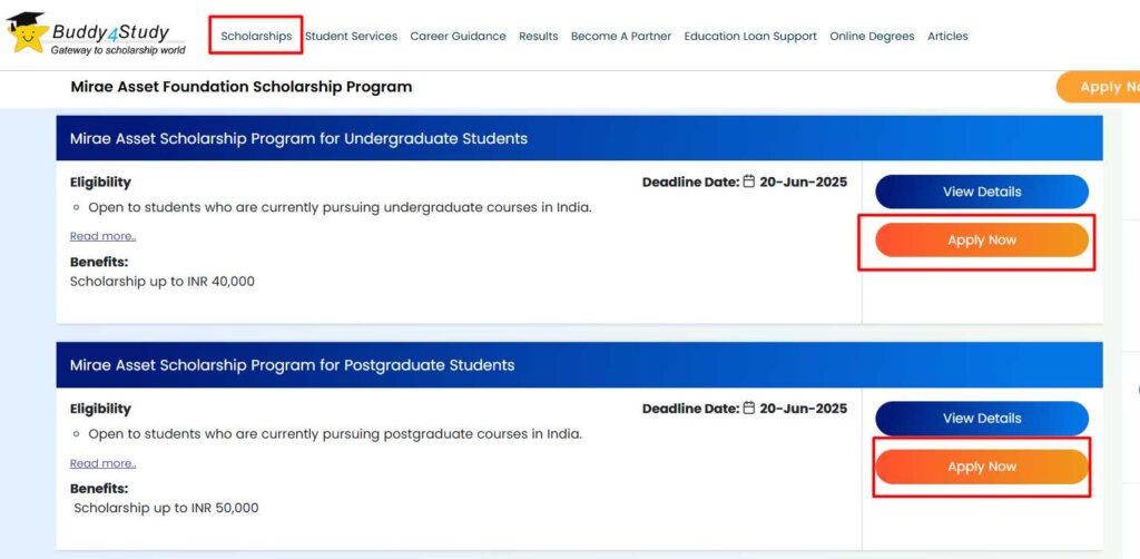Mirae Asset Foundation Scholarship 2025 Online Apply