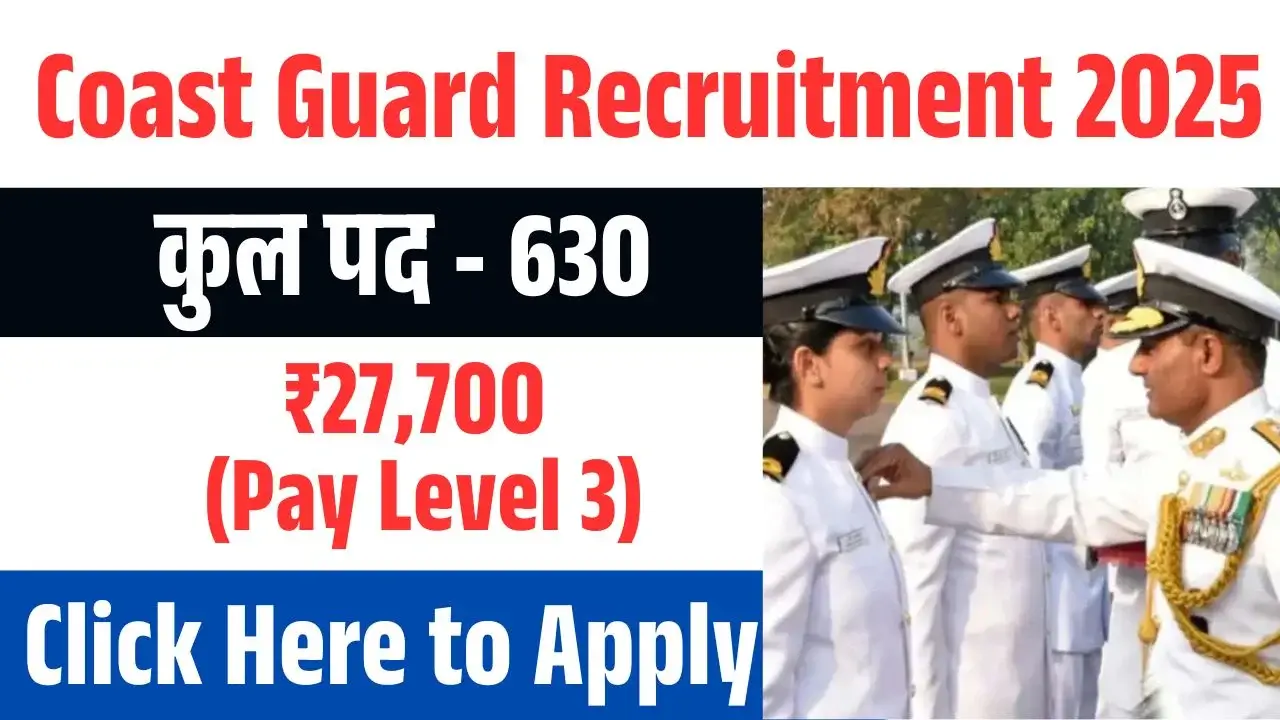 Coast Guard Yantrik Navik Recruitment 2025