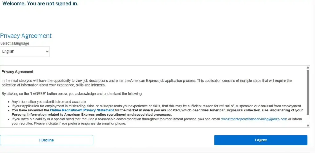 American Express Recruitment 2025