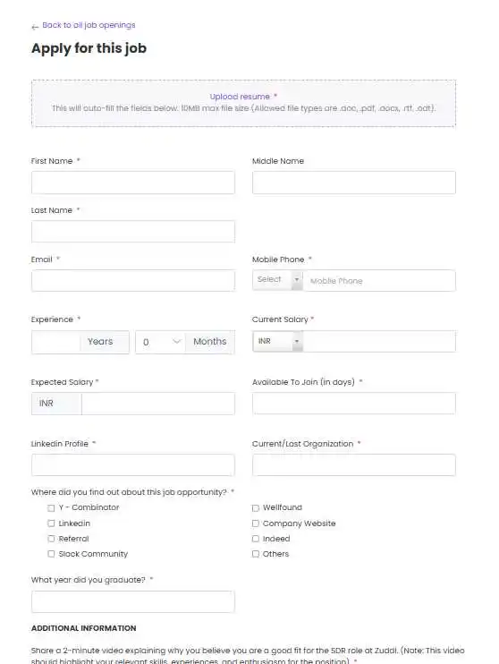 Zuddl Work from Home Jobs 2025